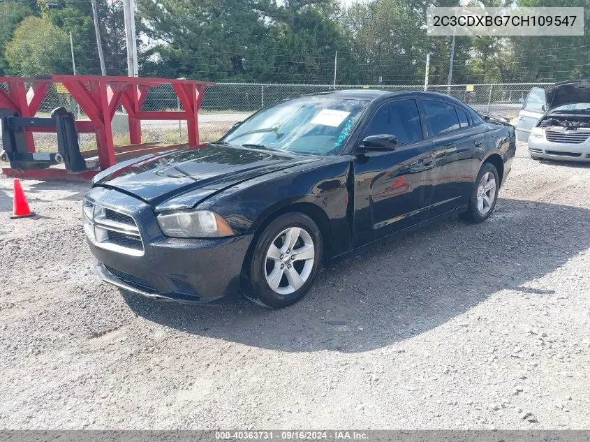 2012 Dodge Charger Se VIN: 2C3CDXBG7CH109547 Lot: 40363731