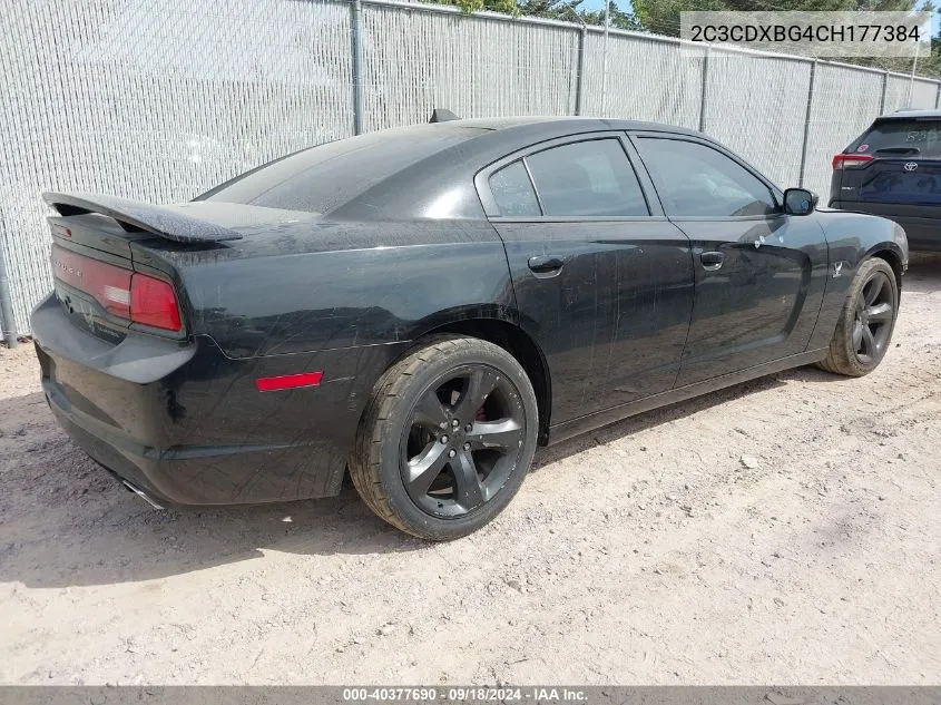 2012 Dodge Charger Se VIN: 2C3CDXBG4CH177384 Lot: 40377690