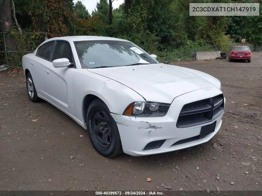 2012 Dodge Charger Police VIN: 2C3CDXAT1CH147919 Lot: 40399572