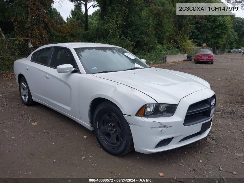 2012 Dodge Charger Police VIN: 2C3CDXAT1CH147919 Lot: 40399572