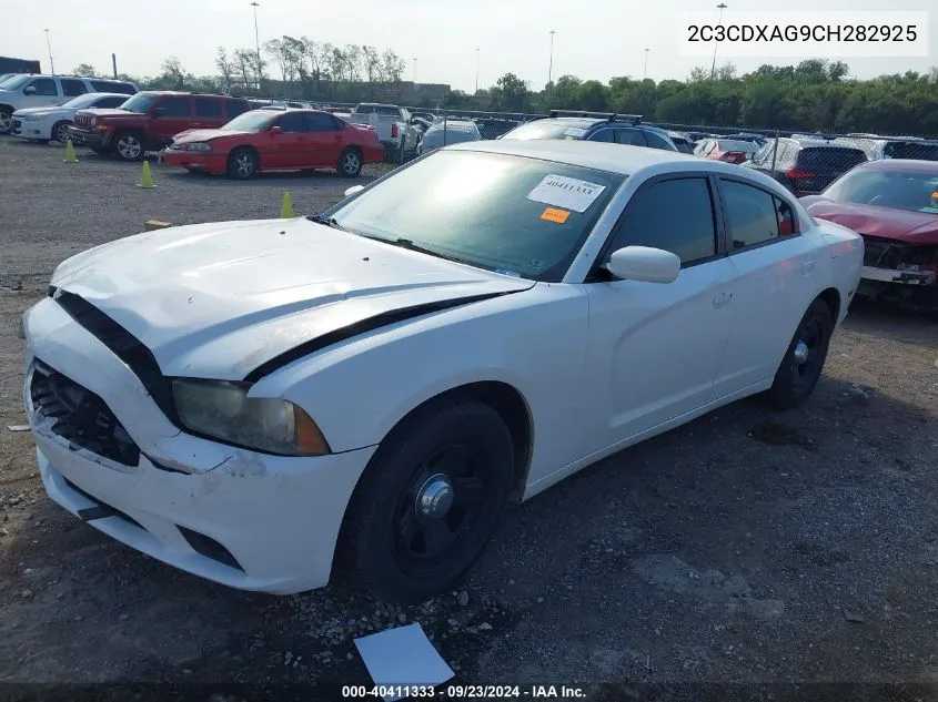 2012 Dodge Charger Police VIN: 2C3CDXAG9CH282925 Lot: 40411333