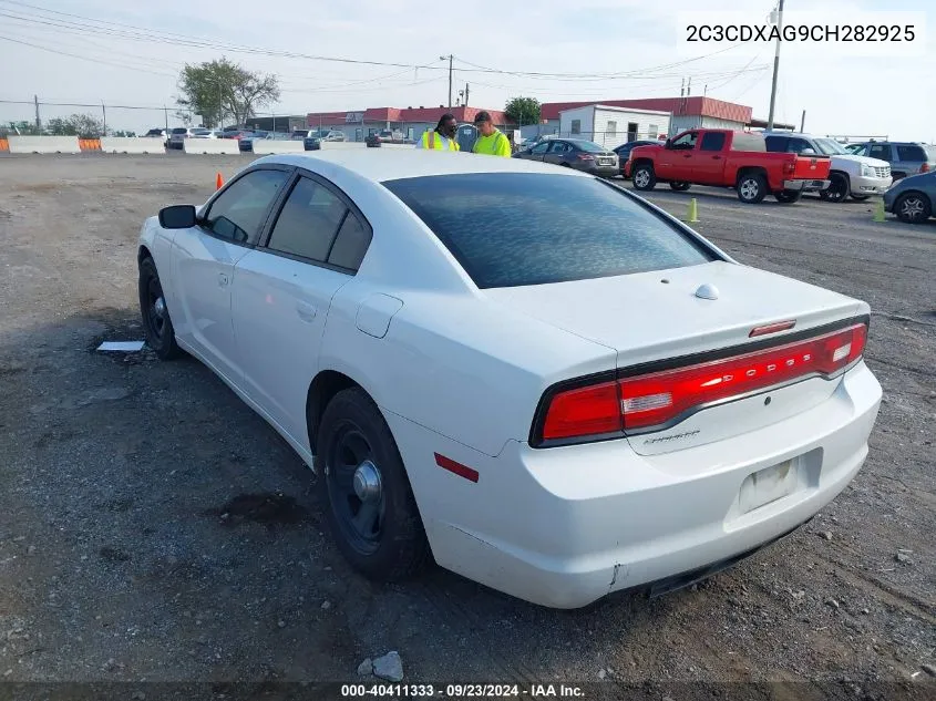 2012 Dodge Charger Police VIN: 2C3CDXAG9CH282925 Lot: 40411333