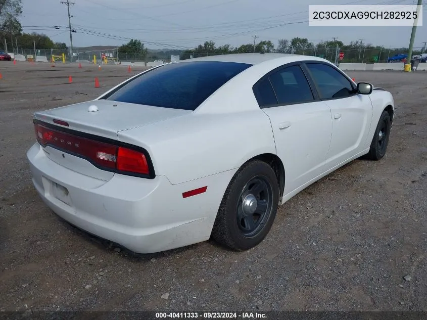 2012 Dodge Charger Police VIN: 2C3CDXAG9CH282925 Lot: 40411333