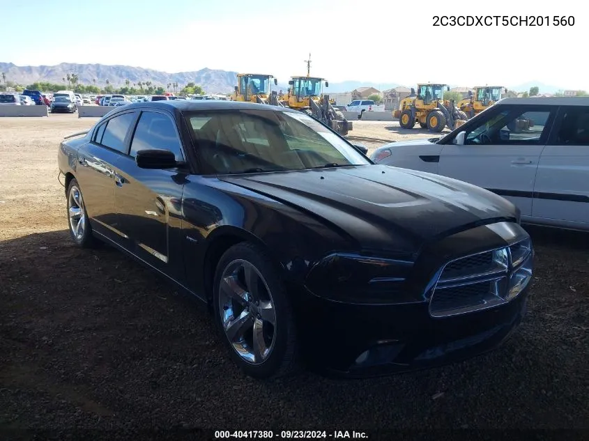 2012 Dodge Charger R/T VIN: 2C3CDXCT5CH201560 Lot: 40417380