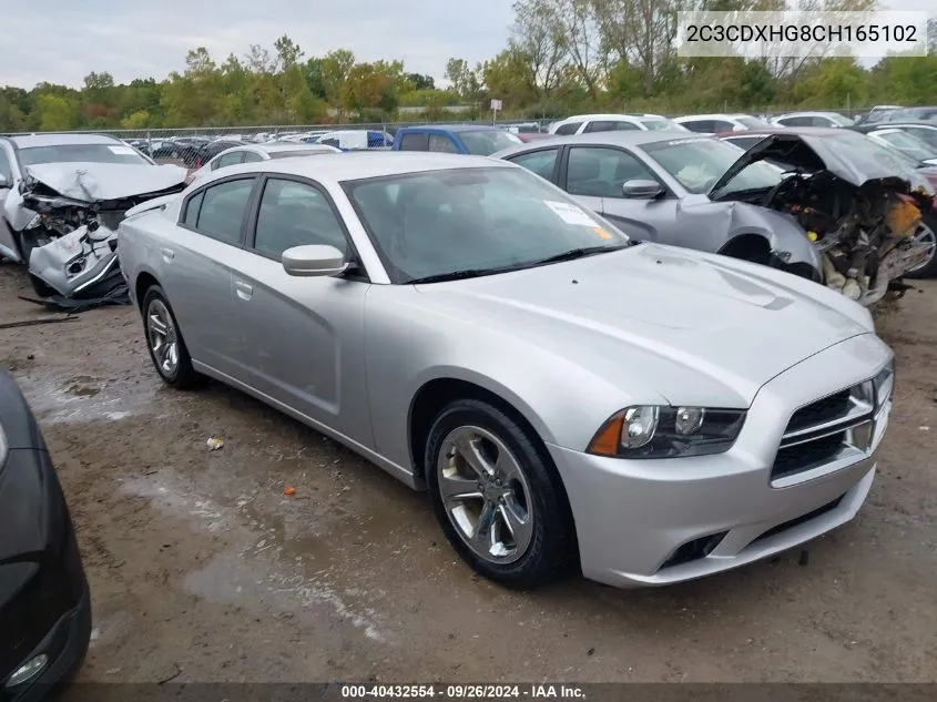 2C3CDXHG8CH165102 2012 Dodge Charger Sxt