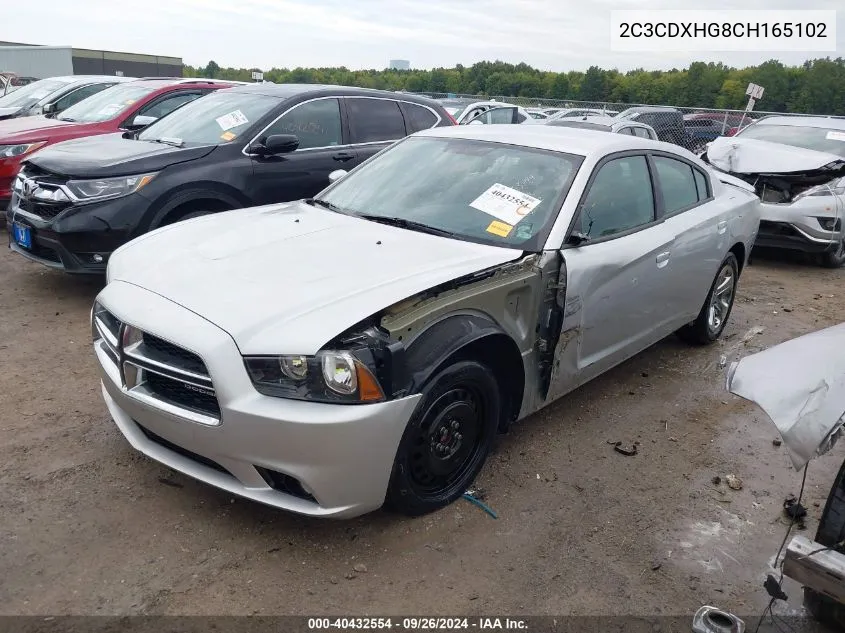 2C3CDXHG8CH165102 2012 Dodge Charger Sxt