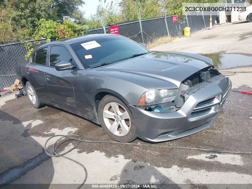 2012 Dodge Charger Se VIN: 2C3CDXBG0CH211238 Lot: 40455629