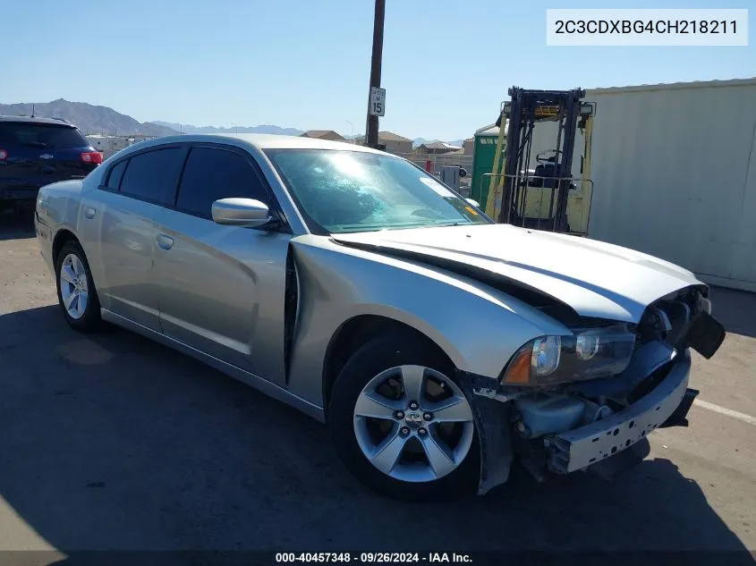 2C3CDXBG4CH218211 2012 Dodge Charger Se