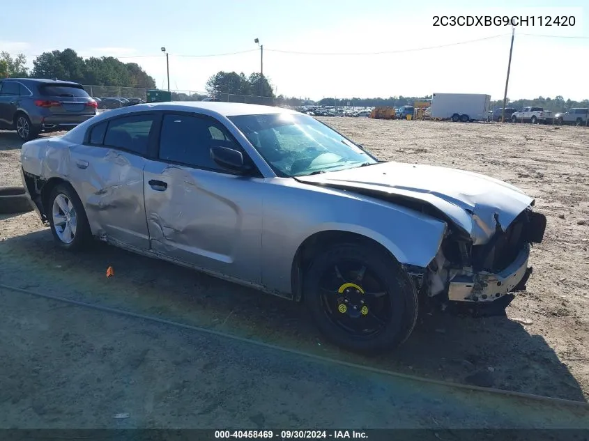 2012 Dodge Charger Se VIN: 2C3CDXBG9CH112420 Lot: 40458469