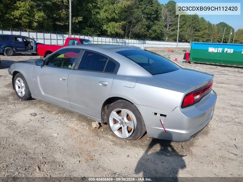 2012 Dodge Charger Se VIN: 2C3CDXBG9CH112420 Lot: 40458469