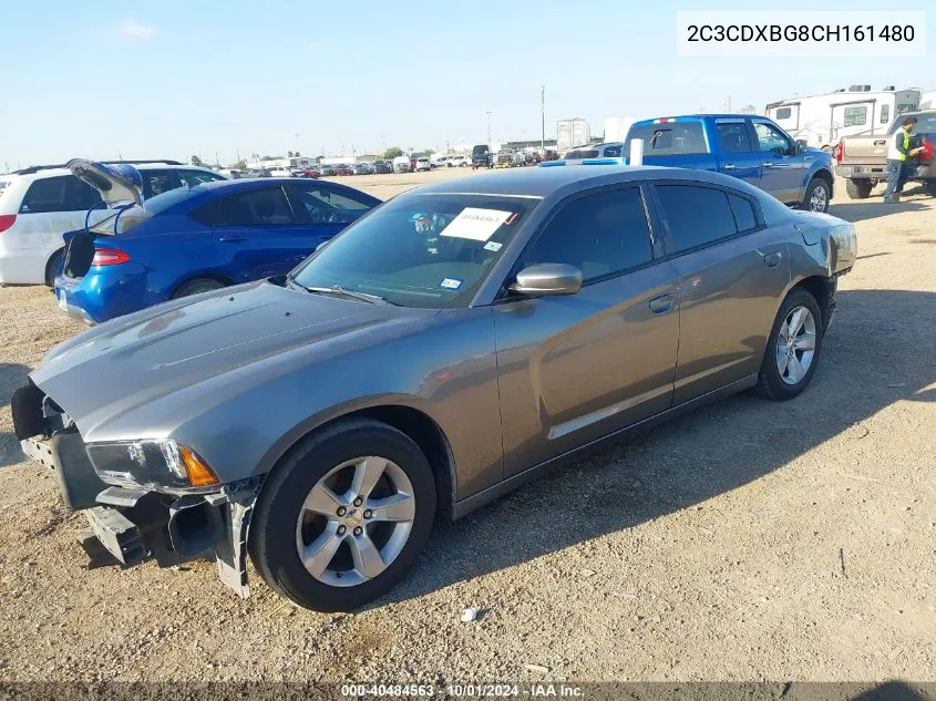 2012 Dodge Charger Se VIN: 2C3CDXBG8CH161480 Lot: 40484563