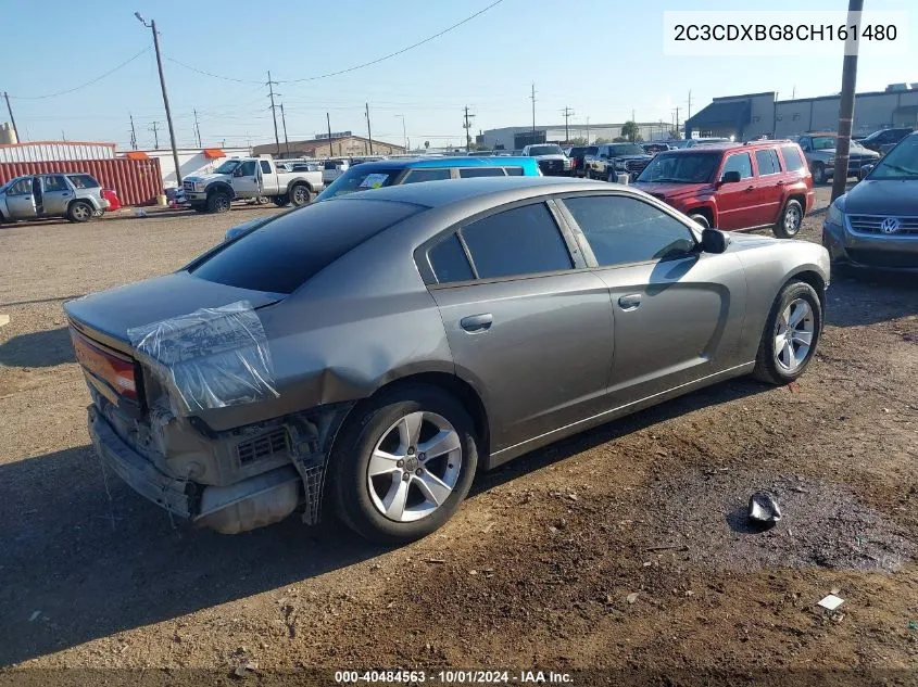 2012 Dodge Charger Se VIN: 2C3CDXBG8CH161480 Lot: 40484563