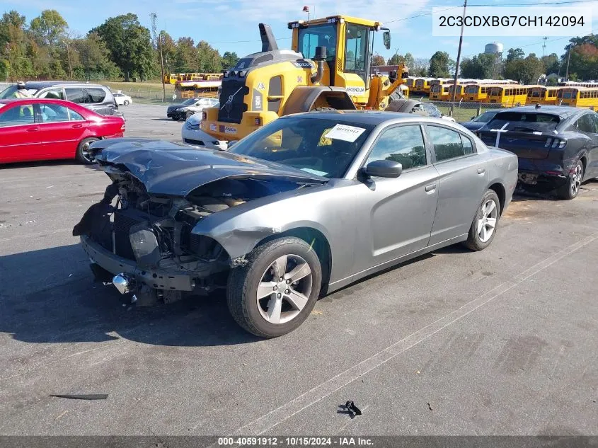 2012 Dodge Charger Se VIN: 2C3CDXBG7CH142094 Lot: 40591912