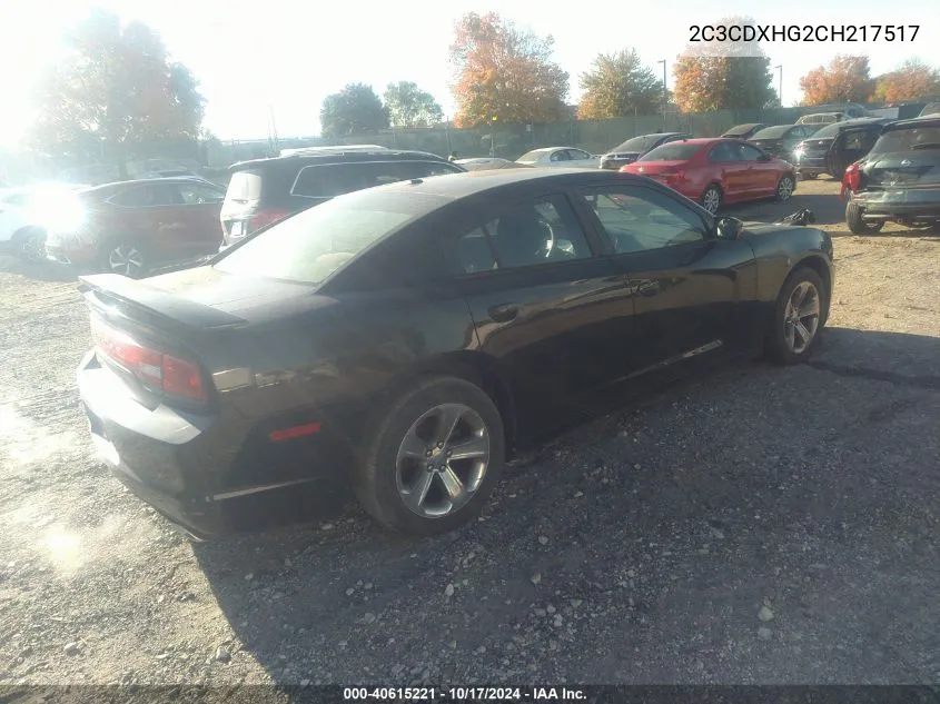 2C3CDXHG2CH217517 2012 Dodge Charger Sxt