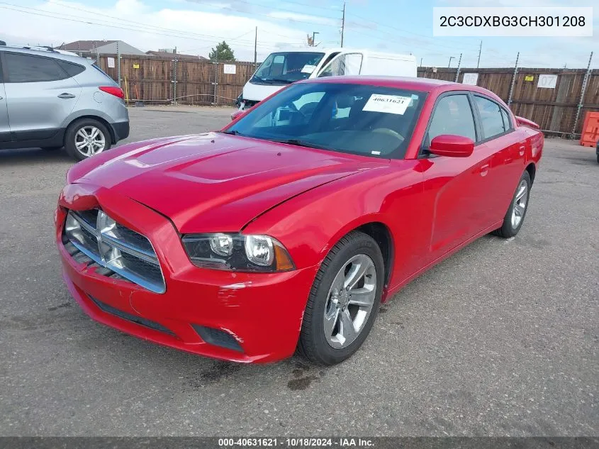 2012 Dodge Charger Se VIN: 2C3CDXBG3CH301208 Lot: 40631621