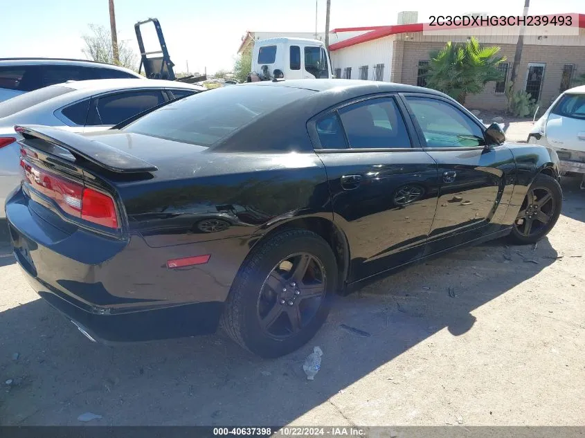 2012 Dodge Charger Sxt VIN: 2C3CDXHG3CH239493 Lot: 40637398