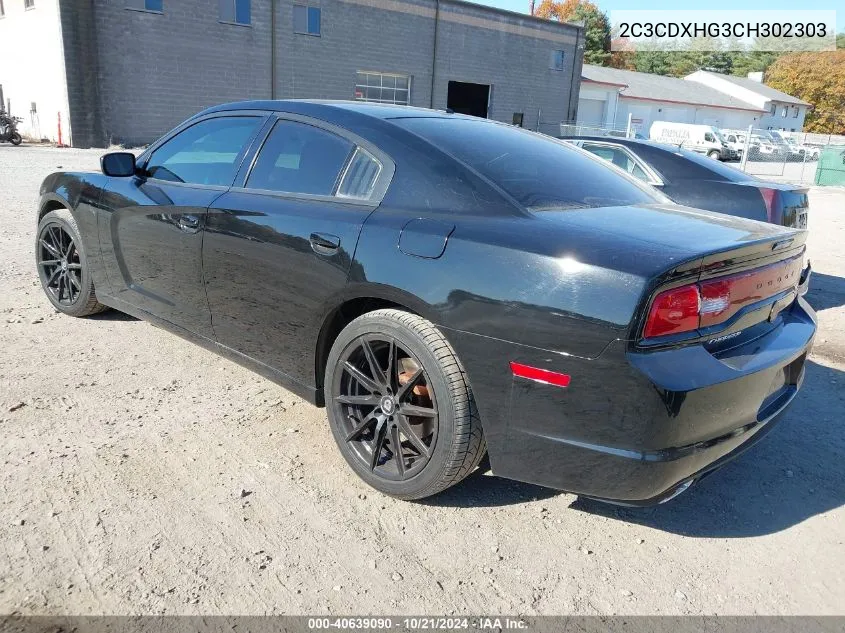 2C3CDXHG3CH302303 2012 Dodge Charger Sxt