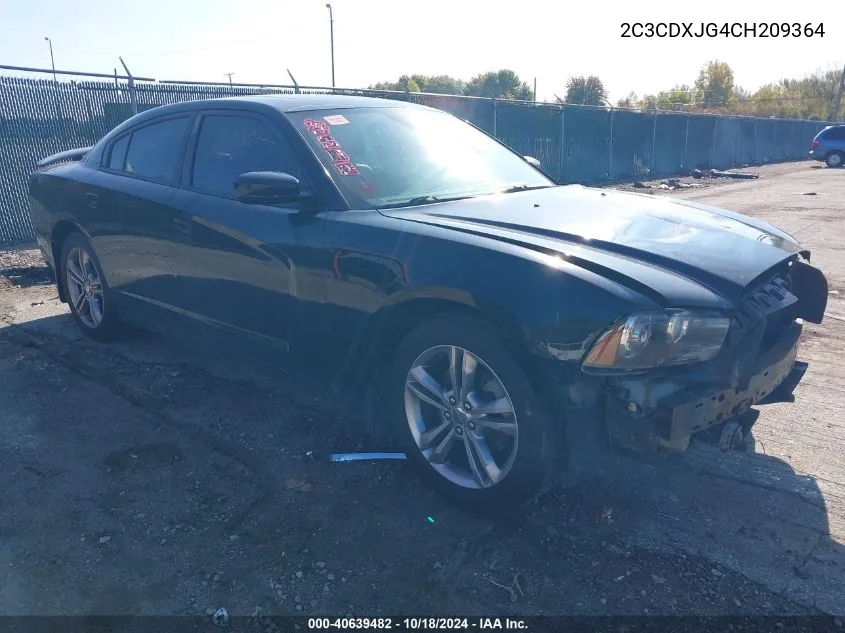 2012 Dodge Charger Sxt VIN: 2C3CDXJG4CH209364 Lot: 40639482