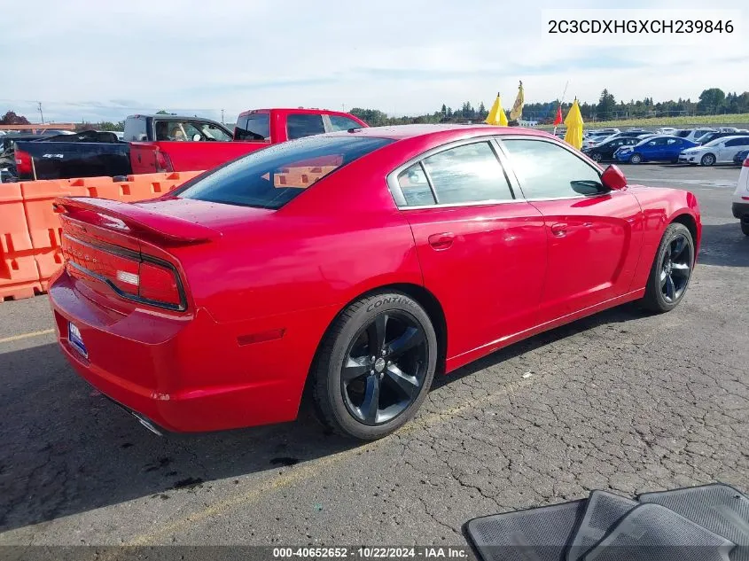 2012 Dodge Charger Sxt VIN: 2C3CDXHGXCH239846 Lot: 40652652