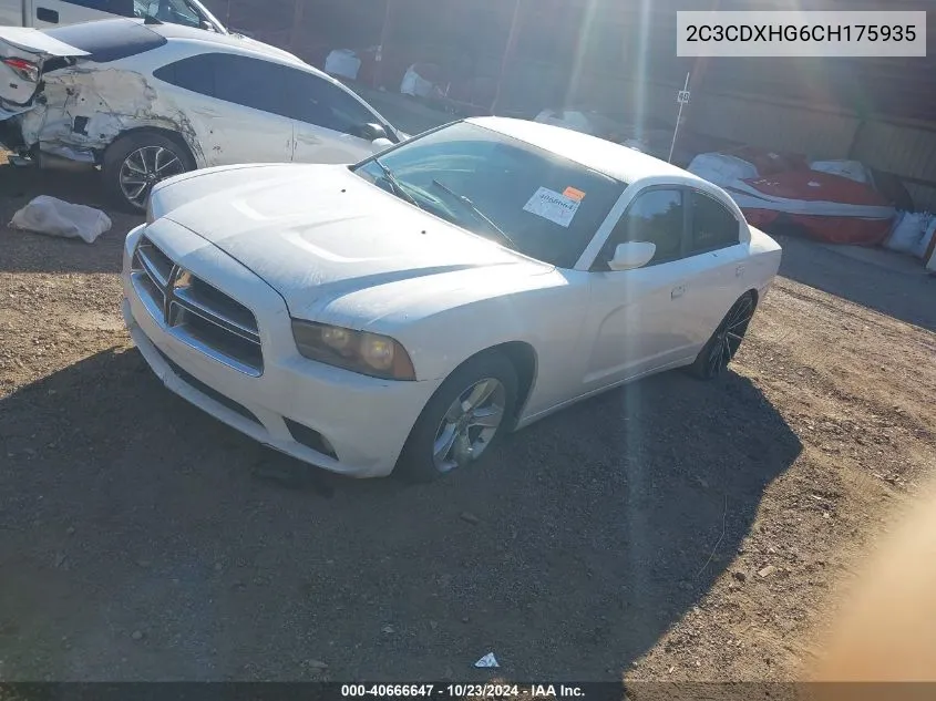 2C3CDXHG6CH175935 2012 Dodge Charger Sxt