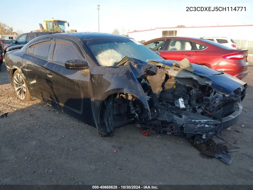 2012 Dodge Charger Srt8 VIN: 2C3CDXEJ5CH114771 Lot: 40668628