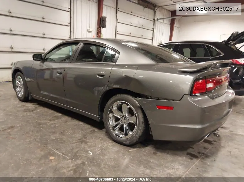 2012 Dodge Charger Se VIN: 2C3CDXBGXCH302517 Lot: 40706683