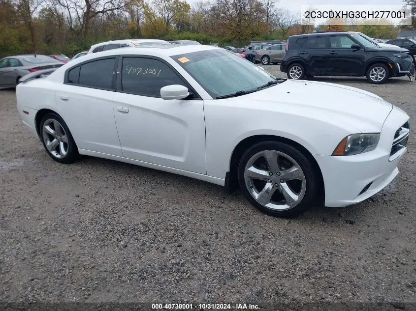 2012 Dodge Charger Sxt VIN: 2C3CDXHG3CH277001 Lot: 40730001