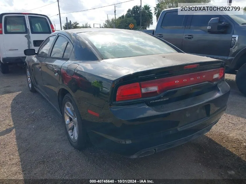 2012 Dodge Charger Police VIN: 2C3CDXAT0CH262799 Lot: 40745640