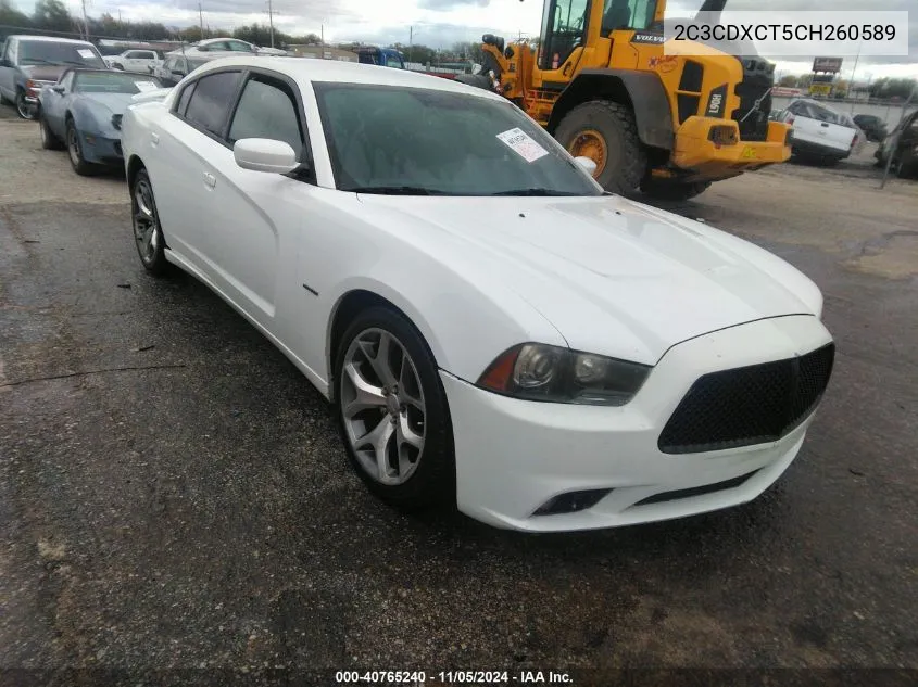 2012 Dodge Charger R/T VIN: 2C3CDXCT5CH260589 Lot: 40765240