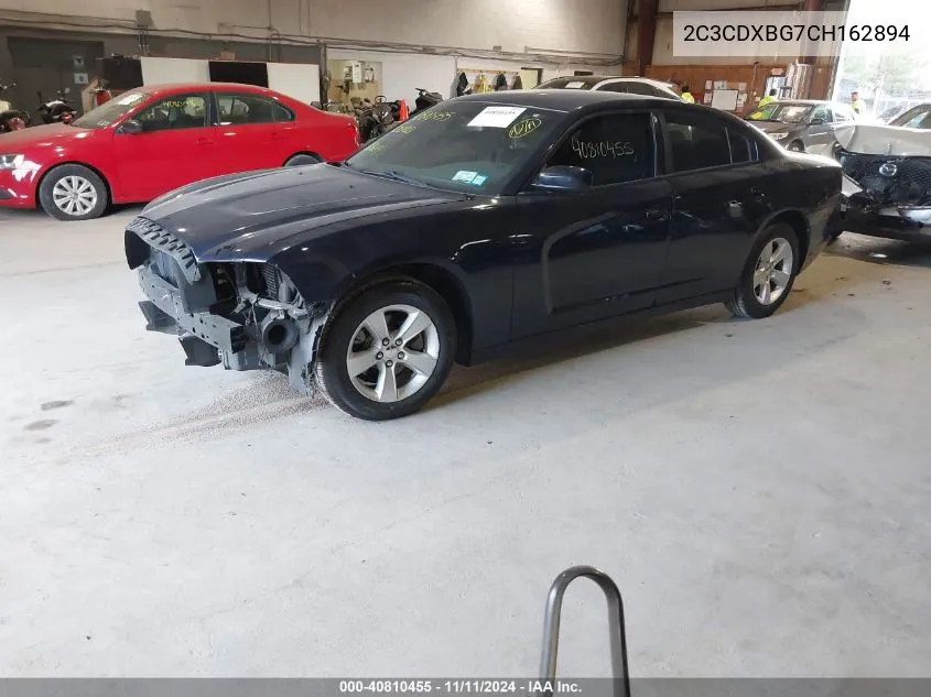 2012 Dodge Charger Se VIN: 2C3CDXBG7CH162894 Lot: 40810455