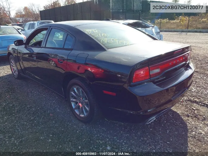 2012 Dodge Charger Se VIN: 2C3CDXBG7CH120077 Lot: 40810983