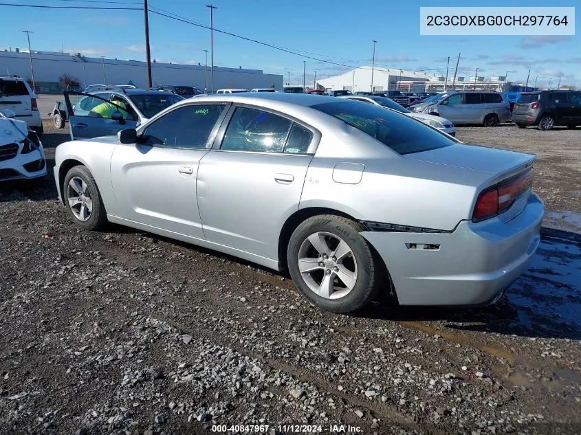 2012 Dodge Charger Se VIN: 2C3CDXBG0CH297764 Lot: 40847967