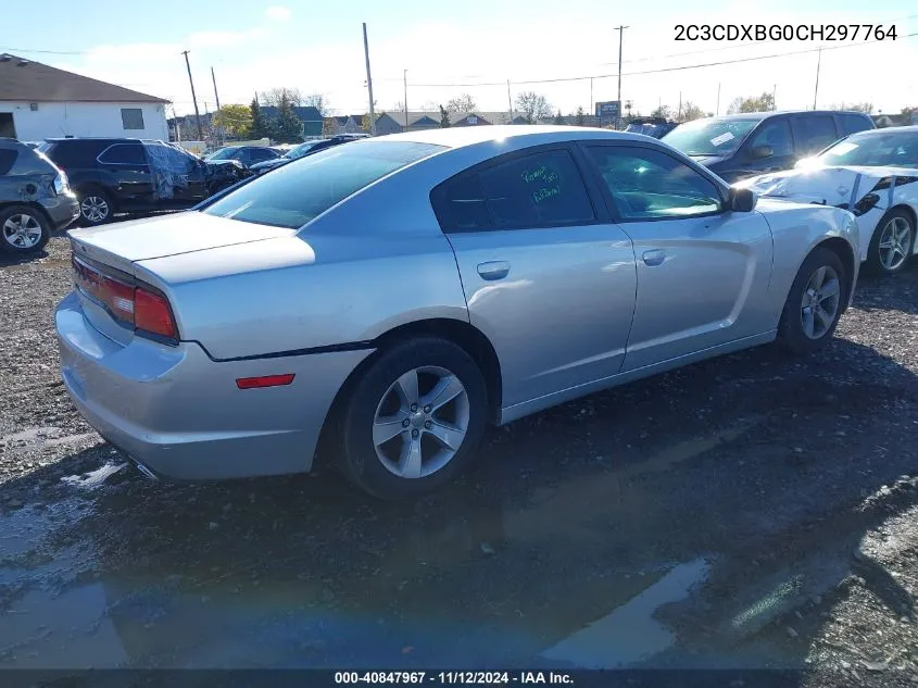 2012 Dodge Charger Se VIN: 2C3CDXBG0CH297764 Lot: 40847967