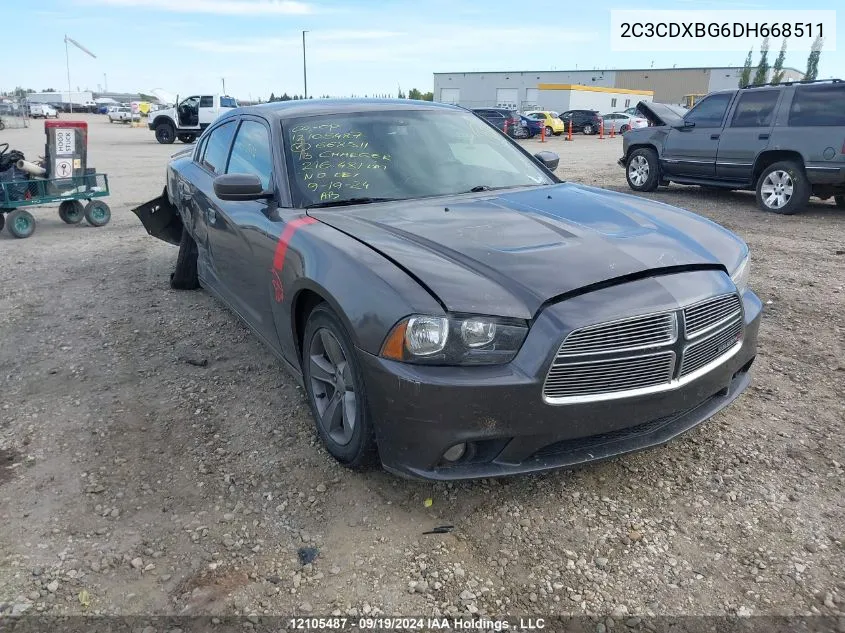 2013 Dodge Charger Se VIN: 2C3CDXBG6DH668511 Lot: 12105487