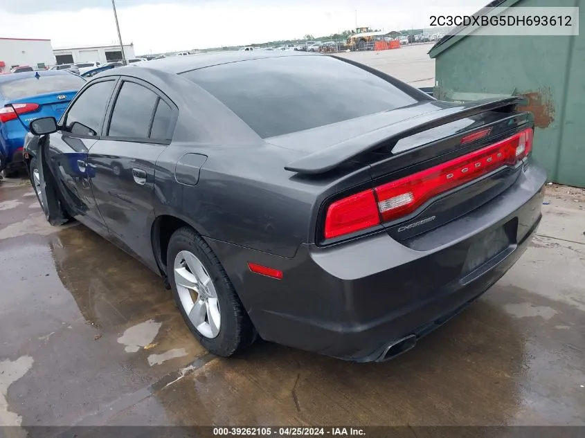 2013 Dodge Charger Se VIN: 2C3CDXBG5DH693612 Lot: 39262105