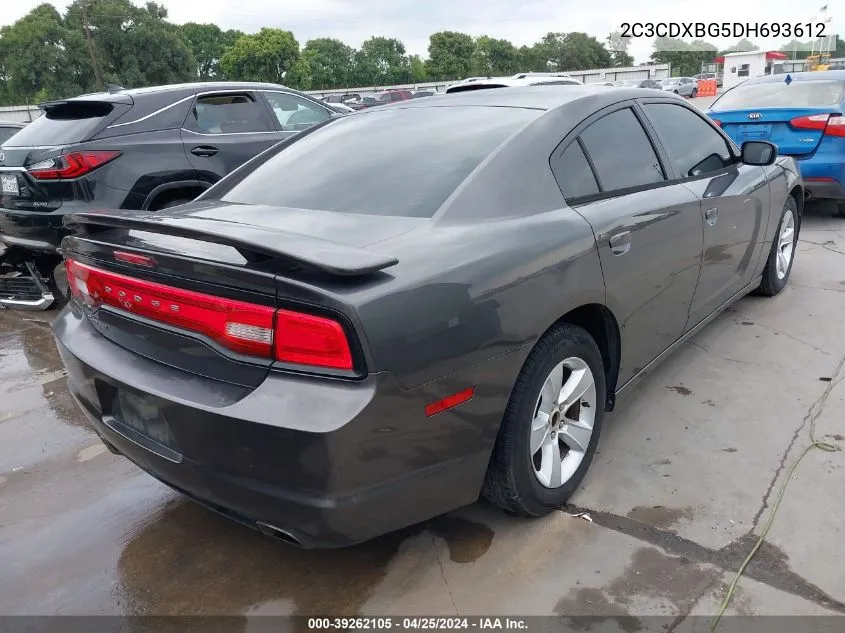 2013 Dodge Charger Se VIN: 2C3CDXBG5DH693612 Lot: 39262105