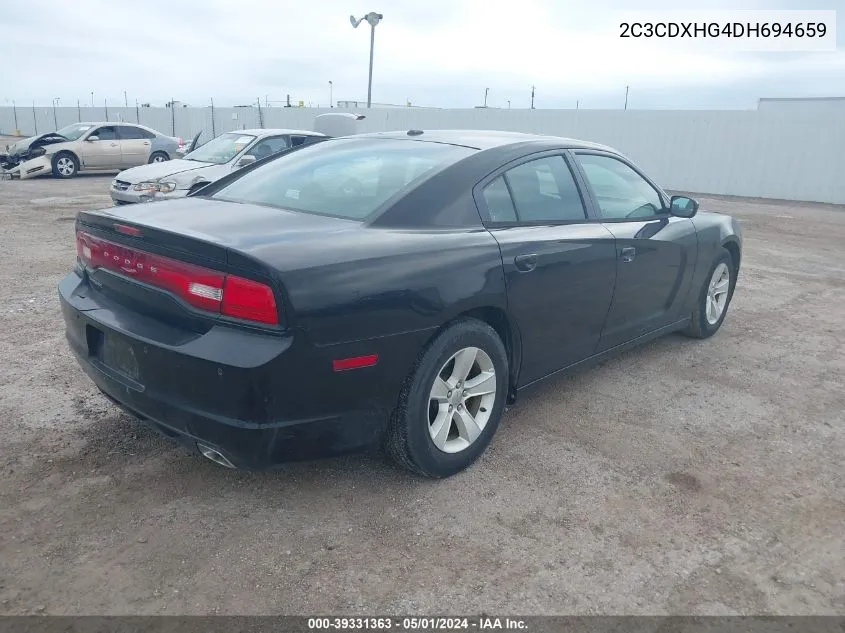 2013 Dodge Charger Sxt Plus VIN: 2C3CDXHG4DH694659 Lot: 39331363