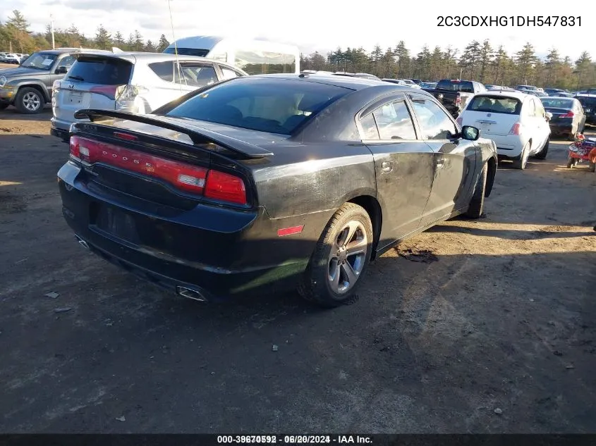 2013 Dodge Charger Sxt VIN: 2C3CDXHG1DH547831 Lot: 39670592