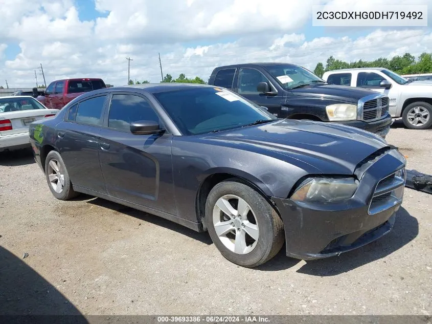 2013 Dodge Charger Sxt VIN: 2C3CDXHG0DH719492 Lot: 39693386