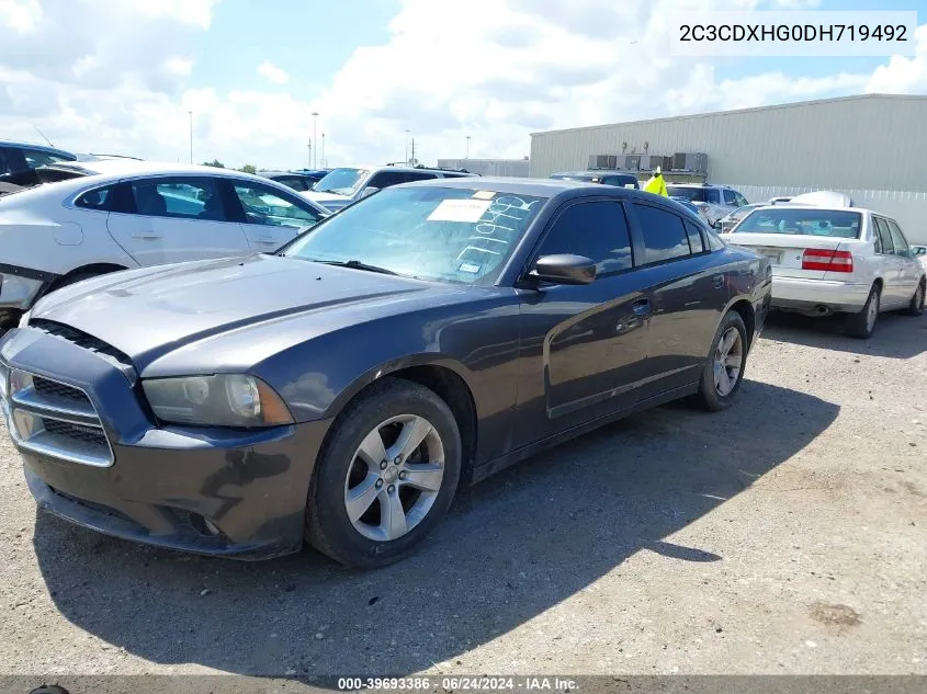 2013 Dodge Charger Sxt VIN: 2C3CDXHG0DH719492 Lot: 39693386