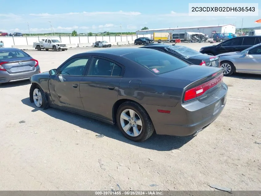 2013 Dodge Charger Se VIN: 2C3CDXBG2DH636543 Lot: 39701455