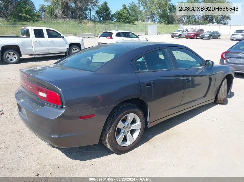 2013 Dodge Charger Se VIN: 2C3CDXBG2DH636543 Lot: 39701455