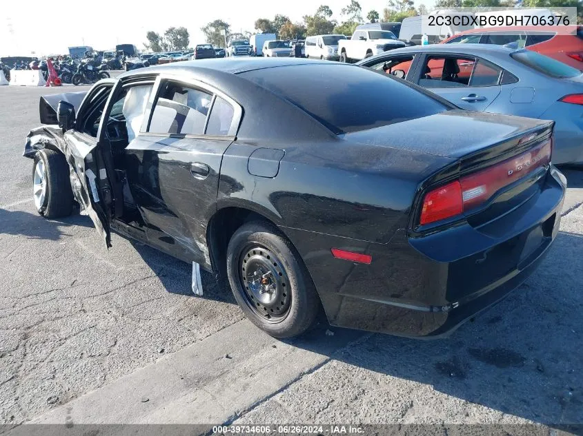 2013 Dodge Charger Se VIN: 2C3CDXBG9DH706376 Lot: 39734606