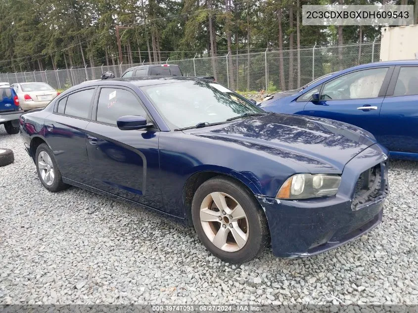 2013 Dodge Charger Se VIN: 2C3CDXBGXDH609543 Lot: 39747093