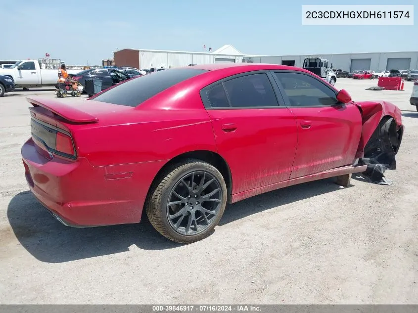 2C3CDXHGXDH611574 2013 Dodge Charger Sxt