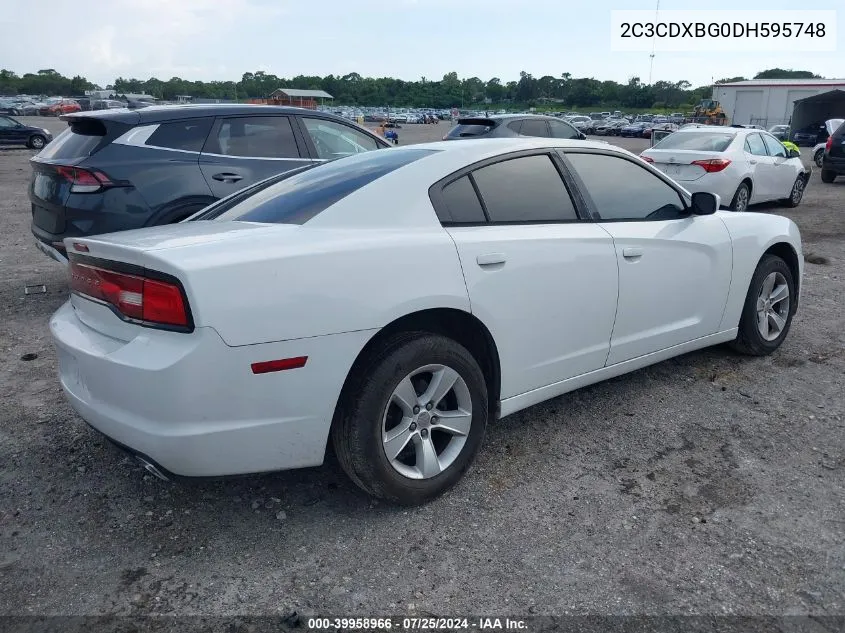 2013 Dodge Charger Se VIN: 2C3CDXBG0DH595748 Lot: 39958966