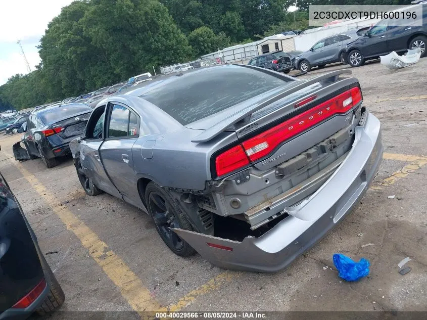 2013 Dodge Charger R/T VIN: 2C3CDXCT9DH600196 Lot: 40029566