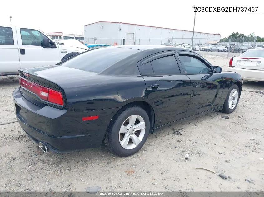 2013 Dodge Charger Se VIN: 2C3CDXBG2DH737467 Lot: 40032454