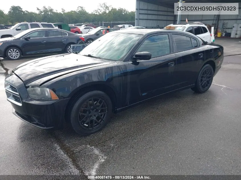 2013 Dodge Charger Sxt VIN: 2C3CDXHG9DH570323 Lot: 40087475