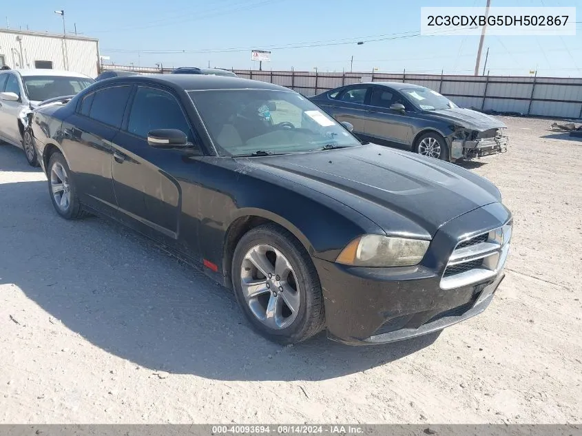 2013 Dodge Charger Se VIN: 2C3CDXBG5DH502867 Lot: 40093694